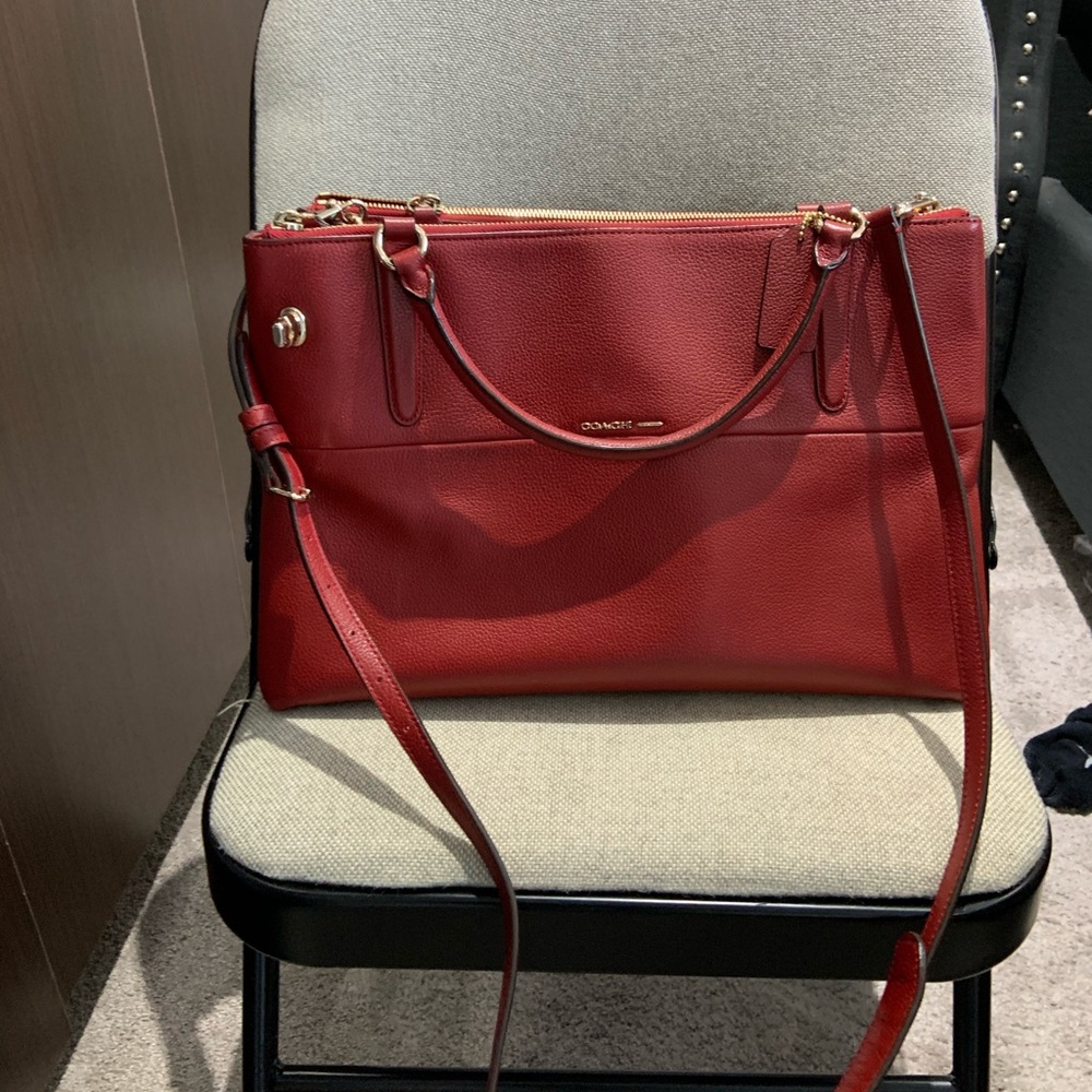 Vibrant red coach bag